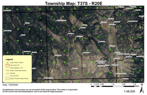 Crooked Creek Valley T37S R20E Township Map Preview 1