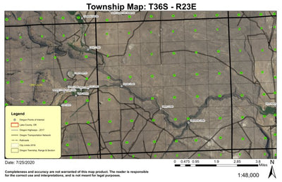 Deppy Creek T36S R23E Township Map Preview 1