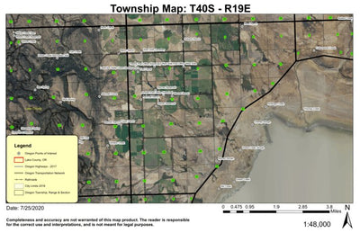 Goose Lake T40S R19E Township Map Preview 1