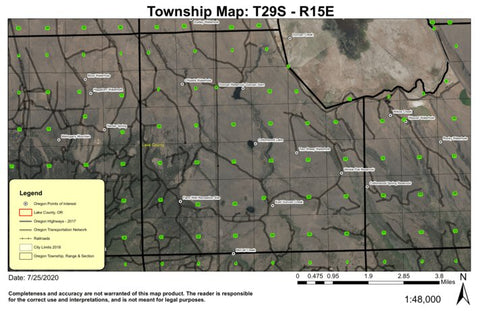 Duncan Reservoir T29S R15E Township Map Preview 1