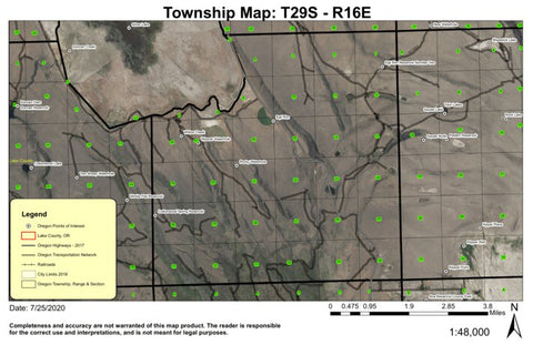 Egli Rim T29S R16E North Township Map Preview 1