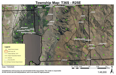 Hart Canyon T36S R25E Township Map Preview 1
