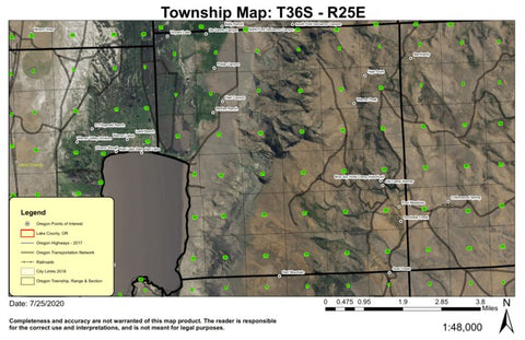 Hart Canyon T36S R25E Township Map Preview 1