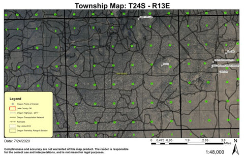 Flat Top T24S R13E Township Map Preview 1