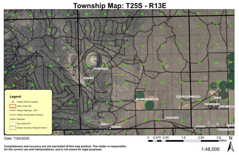 Hole in the Ground T25S R13E Township Map Preview 1