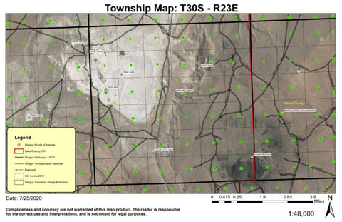 Juniper Mountain T30S R23E North Township Map Preview 1