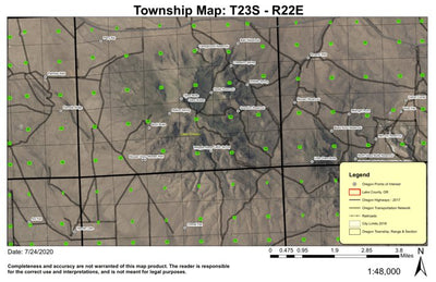 Glass Butte T23S R22E South Township Map Preview 1