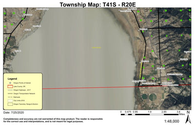 Goose Lake T41S R20E Township Map Preview 1