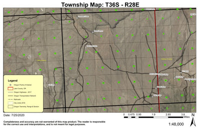 Guano Canyon T36S R28E Township Map Preview 1