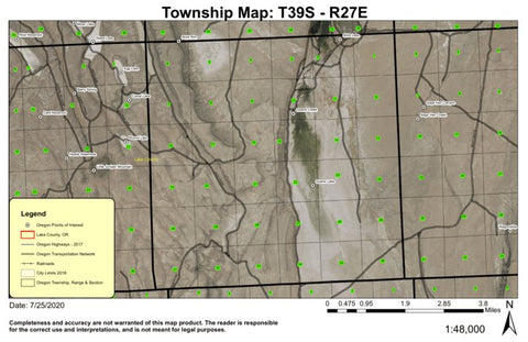 Guano Creek T39S R27E Township Map Preview 1