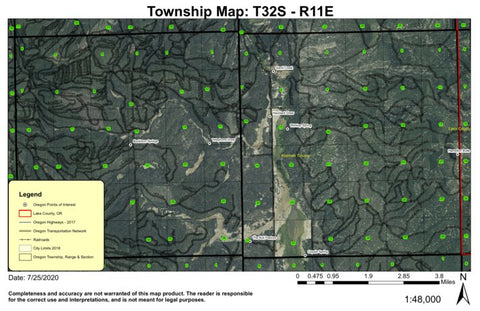Hamelton Butte T32S R12E West Township Map Preview 1