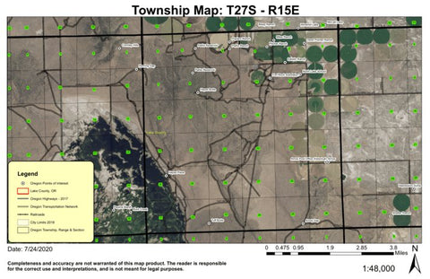 Hayes Butte T27S R15E Township Map Preview 1