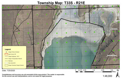Lake Abert T33S R21E Township Map Preview 1