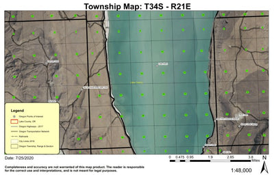Lake Abert T34S R21E Township Map Preview 1