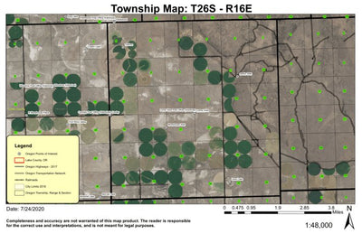 Loma Vista T26S R16E Township Map Preview 1