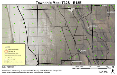 Loco Lake T32S R18E Township Map Preview 1
