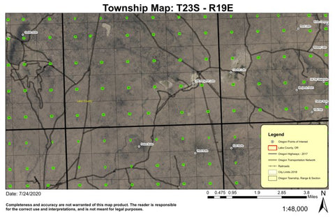 Little Benjamin Lake T23S R19E South Township Map Preview 1