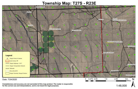 Locust Butte T27S R23E West Township Map Preview 1