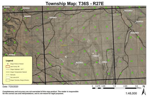 Robinson Draw T36S R27E Township Map Preview 1