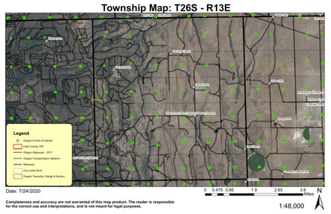 McCarthy Butte T26S R13E Township Map Preview 1