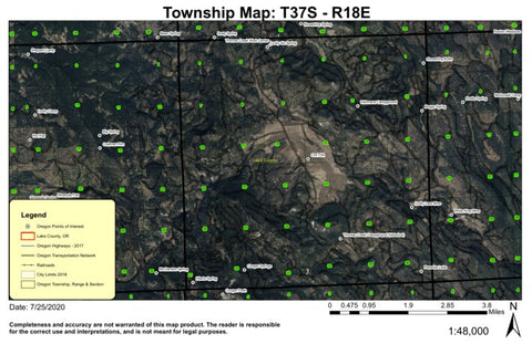 Lucky Lass Mine T37S R18E Township Map Preview 1