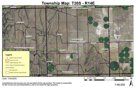 Morehouse Lake T26S R14E Township Map Preview 1