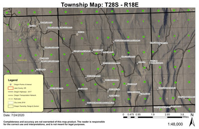 Saint Patrick Mountain T28S R18E Township Map Preview 1