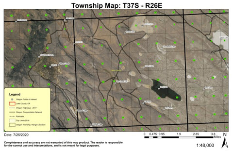 Long Lake T37S R26E Township Map Preview 1