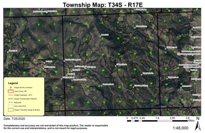 North Creek T34S R17E Township Map Preview 1