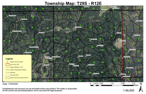 Rodman Rock T29S R12E West Township Map Preview 1