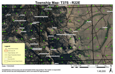 McDowell Peak T37S R22E Township Map Preview 1