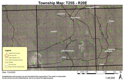 Midnight Butte T25S R20E South Township Map Preview 1