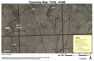 Saddle Butte T23S R18E South Township Map Preview 1