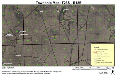 Saddle Butte T23S R18E South Township Map Preview 1