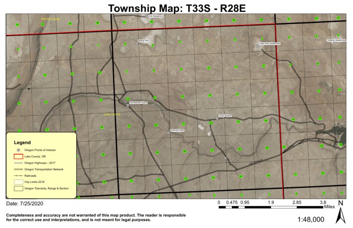 Six Mile Draw T33S R28E Township Map by Super See Services | Avenza Maps
