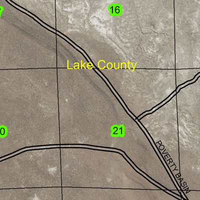 Poverty Corners Waterhole T30S R22E Township Map Preview 2