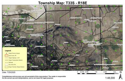 Paisley T33S R18E Township Map Preview 1