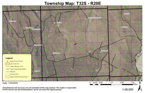 Twin Lakes T32S R20E Township Map Preview 1