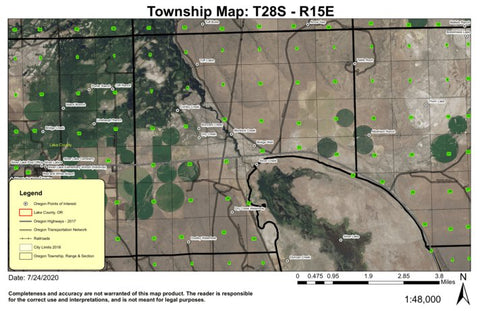 Silver Lake T28S R15E Township Map Preview 1