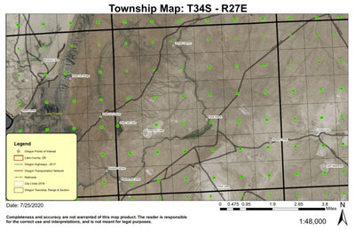 Rattlesnake Draw T34S R27E North Township Map Preview 1