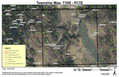 Willow Creek Reservoir T39S R17E North Township Map Preview 1
