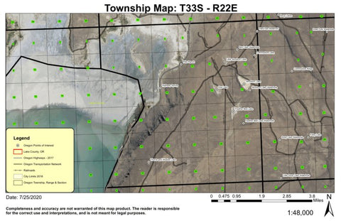 Skookum Lake T33S R22E Township Map Preview 1