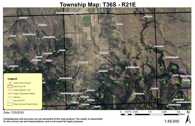 Simms Ranch T36S R21E North Township Map Preview 1