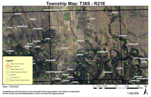 Simms Ranch T36S R21E North Township Map Preview 1