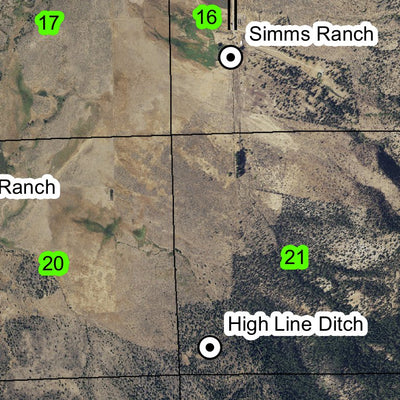 Simms Ranch T36S R21E North Township Map Preview 2