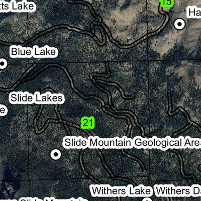 Slide Mountain T33S R17E Township Map Preview 2