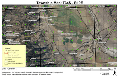 Schoolhouse Creek T34S R19E Township Map Preview 1