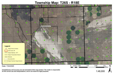 Silver Lake Fort Rock Division T26S R18E Township Map Preview 1