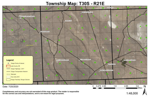 ZX T30S R21E Township Map Preview 1