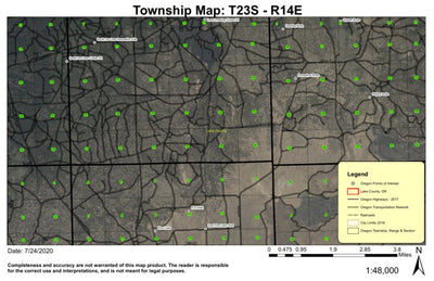 South Ice Cave T23S R14E South Township Map Preview 1